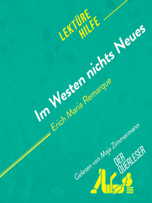 cover image of Im Westen nichts Neues von Erich Maria Remarque Lektürehilfe